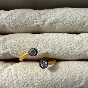 Fredia Rothman Elegant Gold and Silver Women's Size 7 Ring